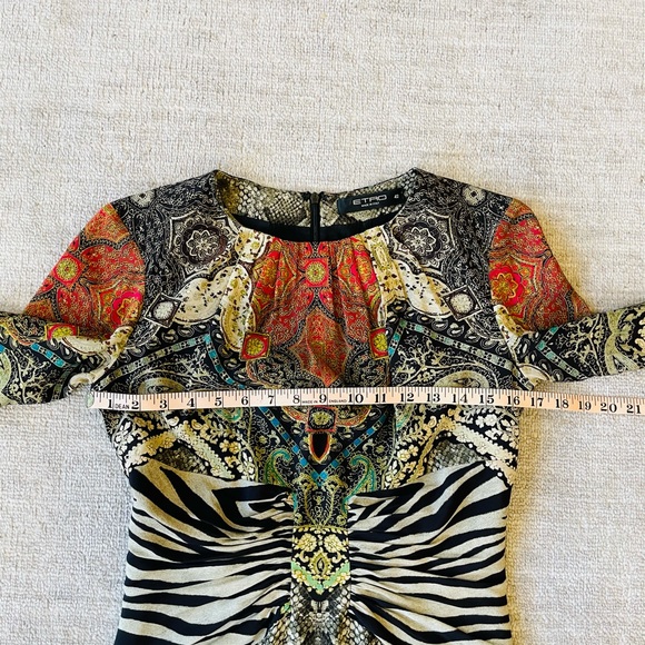 Etro Mixed Tribal and Zebra Print Dress - Picture 8 of 12